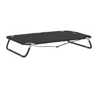 vidaXL Cama para perros plegable tela oxford y acero gris antracita