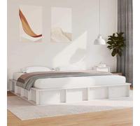vidaXL Cama Plataforma 180 x 200 cm de Madera de Pino Blanca con Espacio de Almacenamiento Elevado. Diseño Moderno y Simple Que le da un Toque Elegante al Dormitorio. Viene con Listones. Fácil de li