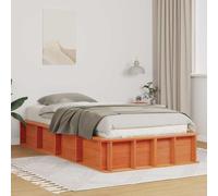 vidaXL Cama Plataforma 90 x 190cm en Color marrón Cera, Hecha de Madera de Pino sólida. Tiene Almacenamiento elevable, no Incluye somier, es fácil de Montar Dormitorio Interior co