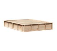 vidaXL Cama Plataforma de Madera de Pino Macizo, 135 x 190 cm, marrón. Tiene Almacenamiento elevable, no Necesitas Base de Cama. Es fácil de Montar, Muy Duradera y Tiene un diseño Moderno. La superfi