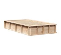 vidaXL Cama Plataforma Marrón Natural, Madera de Pino Sólido, 90 x 190 cm, con Almacenamiento Elevable, Estilo Moderno, Interior, Montaje Fácil, Incluye Destornillador, Sin Base de Colchón Necesaria,