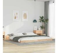 vidaXL Cama Plataforma Moderna de Estructura de Madera de Pino Natural 200 cm para el Dormitorio Sin Necesidad de Base de Resortes, Sólido Marrón, Montaje Fácil, Líneas Limpias y Elegantes, Se Adapt