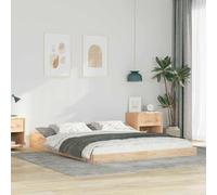 vidaXL Cama Plataforma Moderna en Madera de Pino Sólido, Color Marrón, Forma Rectangular. Ideal para Uso Interior. Acepta Colchón de 150 x 200 cm. No Necesita Base. Fácil de Montar. Diseño Minimalis