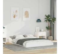 vidaXL Cama Platform Blanca de Madera de Pino Sólido 120 x 200cm, sin Base de resortes. Ideal para Interior, diseño Moderno, fácil de Montar, Solo Necesitas Herramientas básicas invie