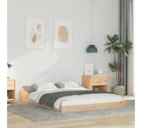 vidaXL Cama Platform de en Color marrón Natural, Hecha de Madera de Pino sólida, Medida 120 x 190 cm. Ideal para Uso en Interiores. Diseño Moderno y Elegante, sin Necesidad de Caja de Resorte. Su en