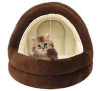 Vidaxl cama redonda marrón para gatos