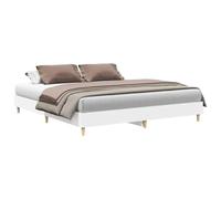 vidaXL Cama sin colchón Blanca 180x200 cm Madera de ingeniería, Muebles de Dormitorio, Base de Cama, Cama Doble, Cama, armazón de Cama