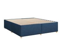 vidaXL Cama sin colchón Tela Azul 200x200 cm, Marco de Cama, somier, Marco de Cama de Plataforma, Marcos de Cama, Muebles de Dormitorio
