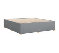 vidaXL Cama sin colchón Tela Gris Claro 200x200 cm, Marco de Cama, somier, Marco de Cama de Plataforma, Marcos de Cama, Muebles de Dormitorio