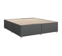 vidaXL Cama sin colchón Tela Gris Oscuro 200x200 cm, Marco de Cama, somier, Marco de Cama de Plataforma, Marcos de Cama, Muebles de Dormitorio