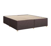 vidaXL Cama sin colchón Tela marrón Oscuro 200x200 cm, Marco de Cama, somier, Marco de Cama de Plataforma, Marcos de Cama, Muebles de Dormitorio