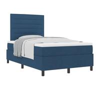 vidaXL Cama tipo Box Spring con colchón Azul 120 x 200 cm tela