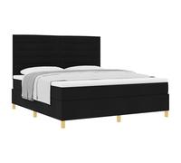vidaXL Cama Tipo Box Spring con colchón Negro 180 x 200 cm Tela, Decoración de Dormitorio, Marco de Cama Moderno, colchón Firme, Soporte ergonómico Duradero, hogar Acogedor