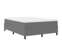 vidaXL Cama box spring tela de pana gris claro 140x190 cm