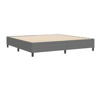 vidaXL Base de cama con plataforma gris claro, madera y metal, tamaño Queen 200 x 200 cm, solución de almacenamiento para dormitorio, diseño moderno