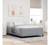 vidaXL Cama Tipo Box Spring Gris Claro, Negro 140 x 190 cm