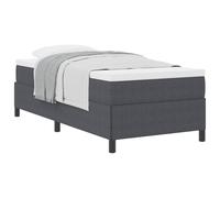 vidaXL Cama Tipo Box Spring Gris Oscuro 100 x 200 cm Tela de Pana, Cama contemporánea con Base Rectangular, Estructura de Madera, Soporte cómodo, Estilo Minimalista