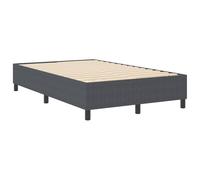 vidaXL Marco de cama minimalista gris oscuro 120 x 190 cm de madera sistema de listones sólidos cama individual diseño compacto muebles de interior dormitorio pequeño elegante