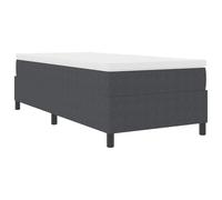 Marco de cama plataforma moderno vidaXL Gris oscuro 80X200Cm Elegante individual con listones fijos acabado texturizado para muebles dormitorio compacto madera elaborada adulto