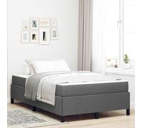 vidaXL Cama Tipo Box Spring Gris Oscuro, Negro 120 x 190 cm