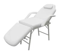 vidaXL Camilla Esteticien Masaje Ajustable Blanca Cama Tratamiento de Belleza