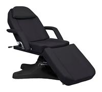 vidaXL Camilla de Masaje Belleza Salón Tratamiento Facial Cuidado de Piel Tatuajes Perforaciones Corporales Cama de Cosmética Silla Acolchada Negra