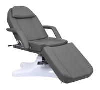 vidaXL Camilla de Masaje Belleza Salón Tratamiento Facial Cuidado de Piel Tatuajes Perforaciones Corporales Cama de Cosmética Silla Acolchada Gris