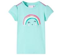 vidaXL Camiseta de Niños con Estampado de Arco Iris Ropa Infantil Verde Menta Claro 92