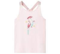 vidaXL Camiseta de Tirantes Infantil Ropa para Niños con Corte Recto Rosa Suave 128