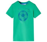 vidaXL Camiseta Infantil con Estampado de Balón de Fútbol Ropa de Niños Verde 104