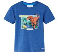 vidaXL Camiseta Infantil con Estampado de Dinosaurio Ropa de Niños Azul Oscuro 140
