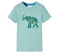 vidaXL Camiseta Infantil con Estampado de Elefante Ropa de Niños Caqui Claro 104