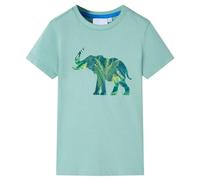 vidaXL Camiseta Infantil con Estampado de Elefante Ropa de Niños Caqui Claro 116