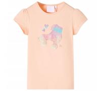 vidaXL Camiseta Infantil con Estampado de Patín Ropa para Niños Naranja Claro 128