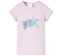 vidaXL Camiseta Infantil con Estampado de Tortuga Ropa para Niños Color Lila 116