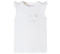 vidaXL Camiseta Infantil con Mangas de Volantes Ropa para Niños Purpurina Blanco 104