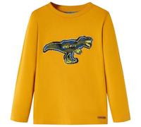 vidaXL Camiseta Infantil de Manga Larga Diseño de Dinosaurio Ropa de Niños Ocre 104