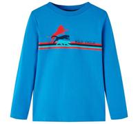 vidaXL Camiseta Infantil Manga Larga Estampado Animal Salvaje Jersey Azul Cobalto 104