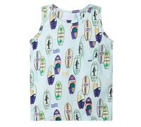 vidaXL Camiseta sin Mangas Infantil Ropa para Niños Estampada Azul Suave Mélange 128
