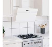 Campana extractora pared acero y vidrio templado blanco 60 cm