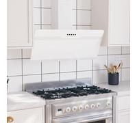 VidaXL Campana Extractora 90 Cm Acero Y Vidrio Templado Blanco