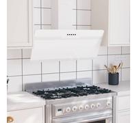VidaXL Campana Decorativa 90cm Acero/Cristal Blanco