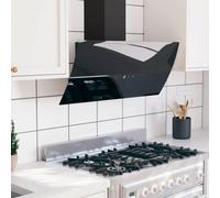 VidaXL Campana Extractora 90 Cm De Acero Y Vidrio Templado Negro