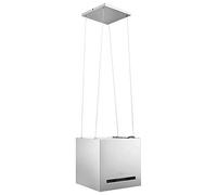 vidaXL Campana Extractora Colgante Táctil LCD Cocina Techo Recirculación Interna Filtro de Carbón Evacuación Pantalla Acero Inoxidable