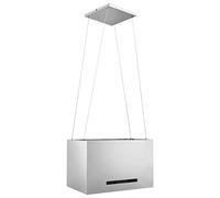 vidaXL Campana Extractora Colgante Táctil LCD Techo Cocina Recirculación Interna Filtro de Carbón Evacuación Pantalla Acero Inoxidable