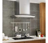 vidaXL Campana extractora de pared 90 cm acero inoxidable 756 m³/h LED