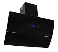 vidaXL Campana extractora pared 90 cm acero inoxidable 756 m³/h negro