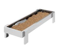 vidaXL Canalón de alimentación para Pollos Plateado 80 x 28 x 13.5 cm, Jardín y terraza, diseño Rectangular, características duraderas, para Espacios Exteriores, Construido para durar Cada Temporada