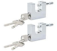 vidaXL Candado Plateado 4,2 x 1,9 x 4 cm Acero, Seguridad Mejorada, Candado de Puerta, Con Llave, Residencial, Solución Comercial, Seguridad, Instalación Segura