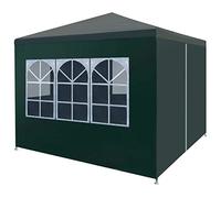 vidaXL Carpa Celebraciones 3x3m Verde Toldo Marquesina Cenador Tienda Cubierta